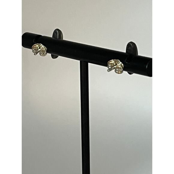 Elongated Oval Laboradite Cabochon Stud Earrings - Picture 2 of 2